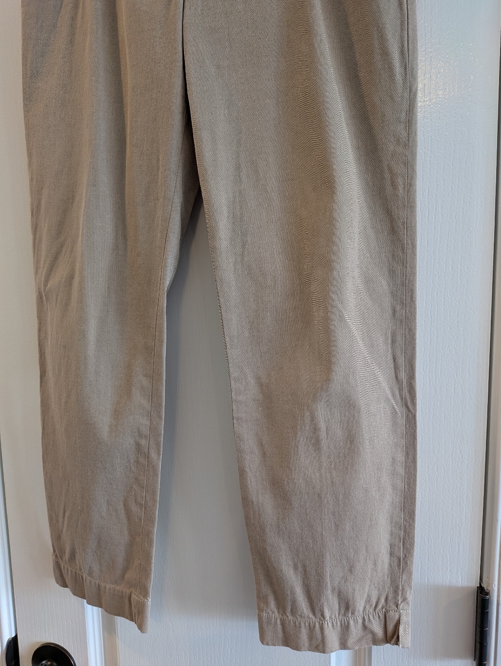 Brunello Cucenilli Gunex Straight Leg Cropped Tan Trousers Pants Women's Size 8 - Picture 4 of 15